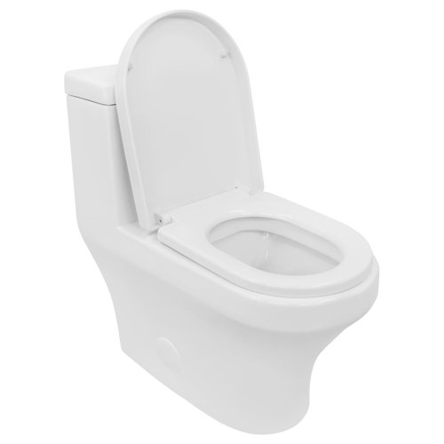 LessCare 1.6 Gallons GPF Round Floor Mounted OnePiece Toilet (Seat